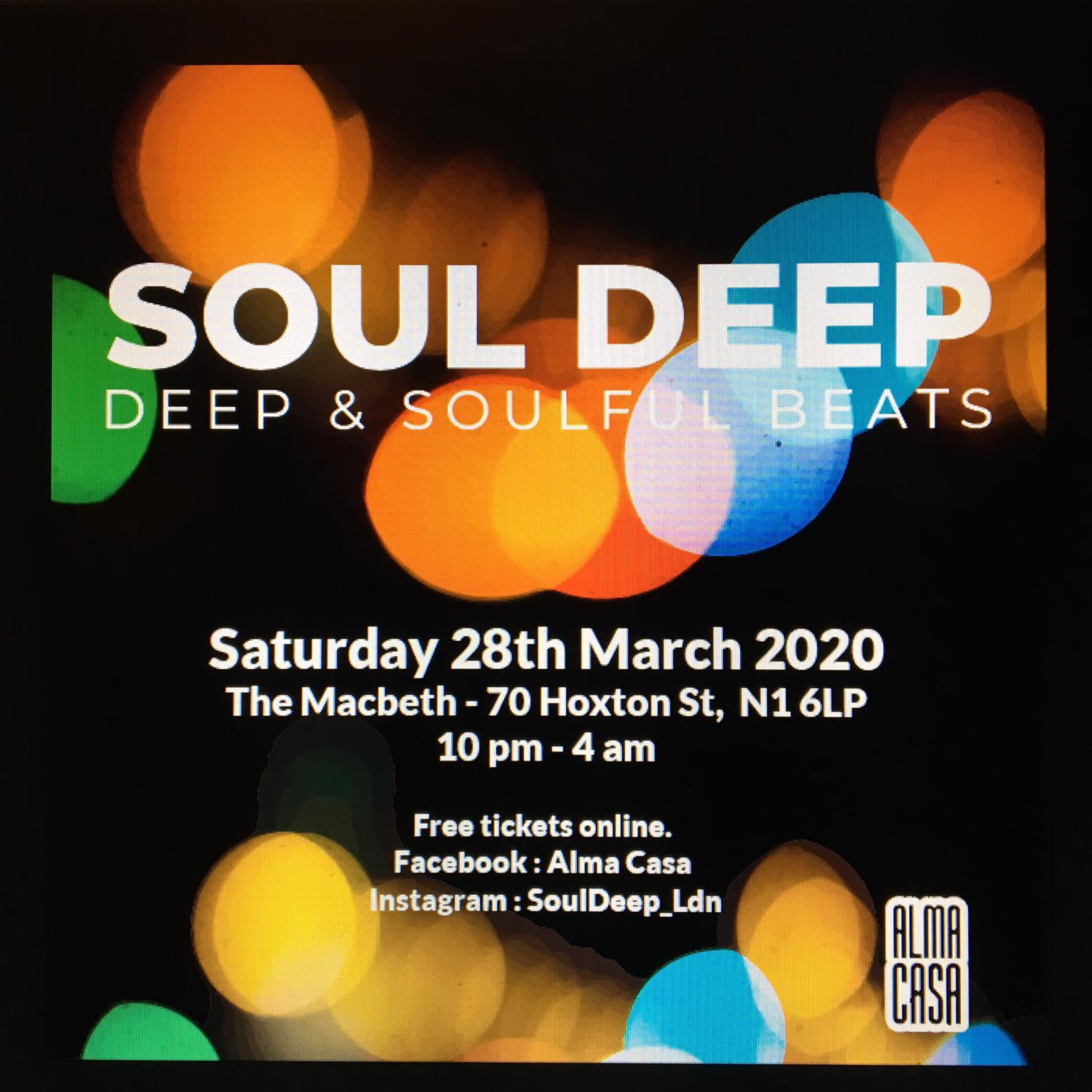 Alma Casa presents Soul Deep @ The Macbeth